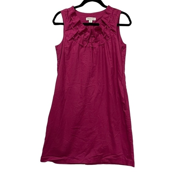 Coldwater Creek 6P Berry Pink Cotton Blend Smock Dress Y - Picture 1 of 4